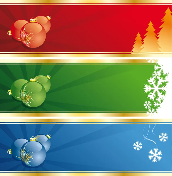 Karácsonyi dekoráció bannerek — Stock Vector