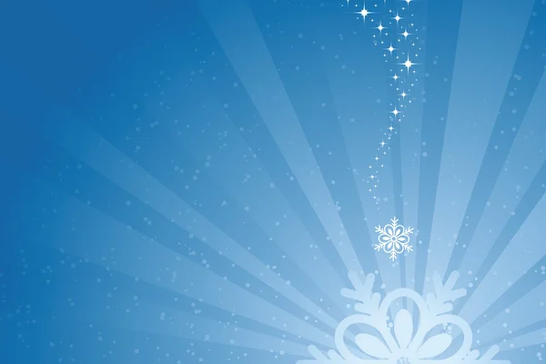 Синій різдвяний сніжинковий фон — стоковий вектор