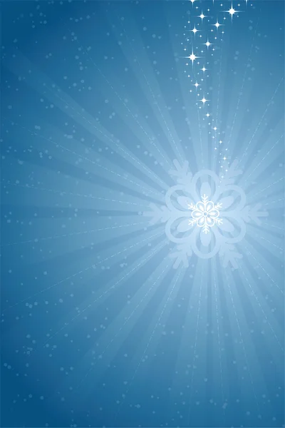 蓝色圣诞雪花背景 — 图库矢量图片