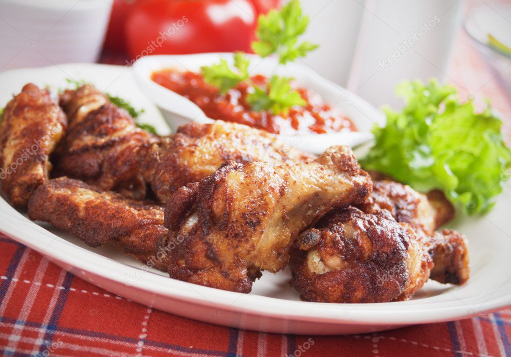 Grilled Chicken Wings Stock Photo Igordutina