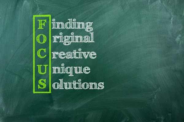 Akronym focus — Stockfoto