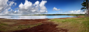 Mare-aux-Vacoas-panorama the largest water reservoir of Mauritius clipart