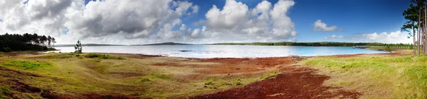 Mare aux-Vacoas-panoráma a legnagyobb víztározó, Mauritius — Stock Fotó