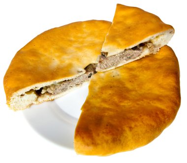 Osset national pie Fyddzhin with meat clipart