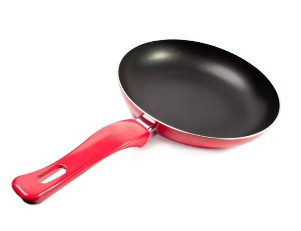 Red frying pan — Stock Photo, Image