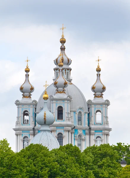 Cattedrale di Smolnyi (Convento di Smolny) San Pietroburgo — Foto Stock