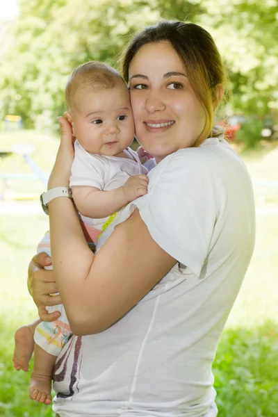 Mother and baby outdoor — Stock Photo, Image