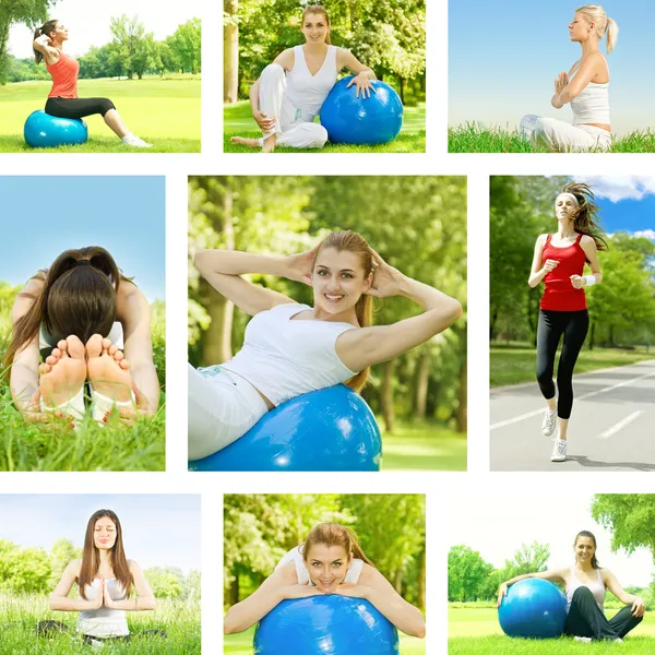 Fitness woman collection — Stock Photo, Image