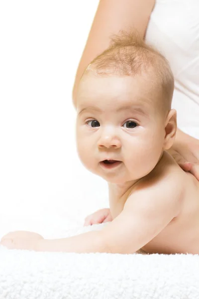 Baby massage — Stockfoto