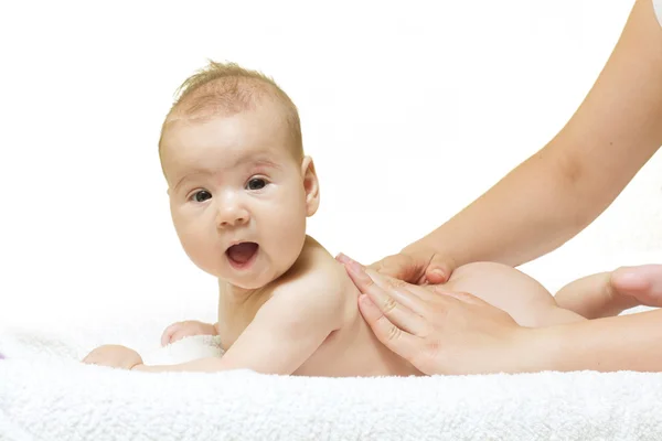 Babymassage — Stockfoto