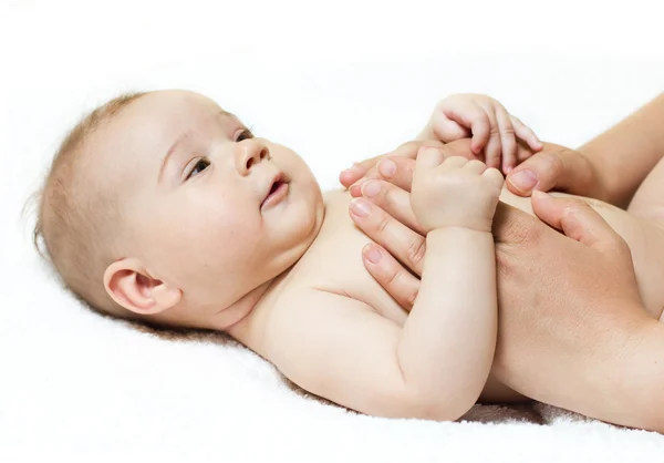 Babymassage — Stockfoto