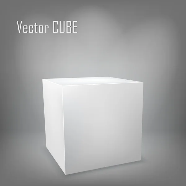 Cubo branco — Vetor de Stock