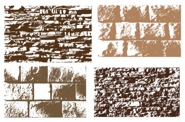 Set of stone texture clipart