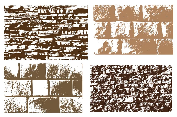 Set di texture in pietra — Vettoriale Stock