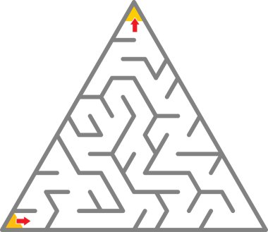 Triangle maze clipart