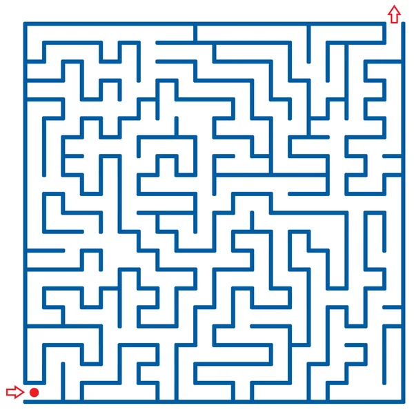 Blue Maze — Stock Vector