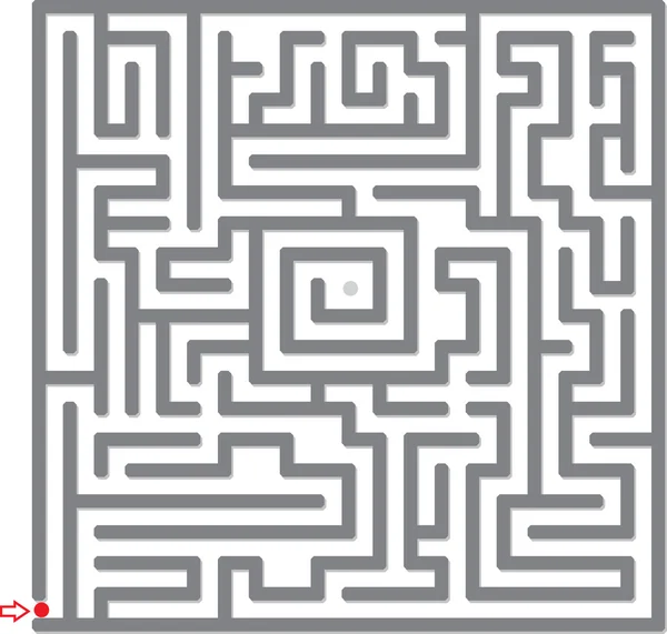 Labirinto cinzento — Vetor de Stock