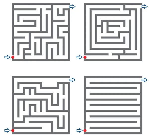 0245 piccoli labirinti — Vettoriale Stock