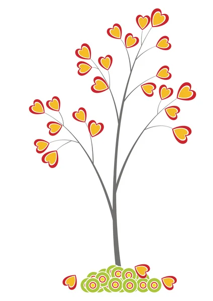 0250 heart tree — Stock Vector
