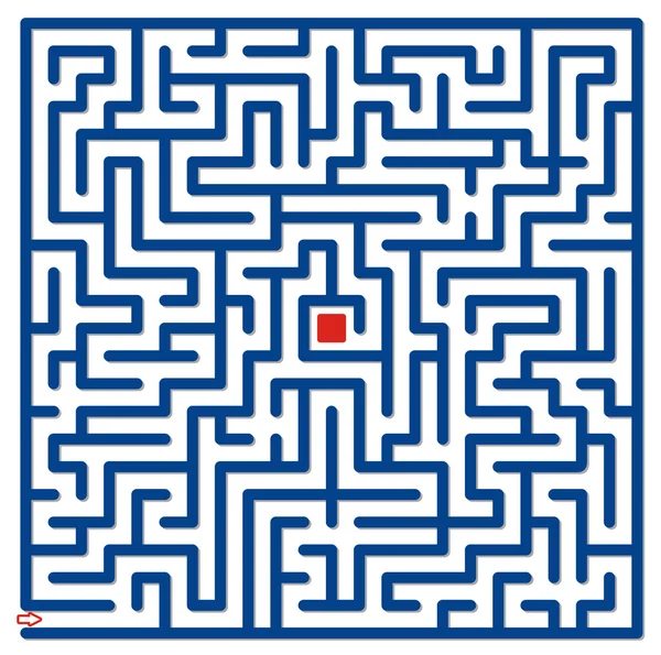 Blauwe labyrint — Stockvector