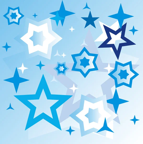 Estrelas fundo azul — Vetor de Stock
