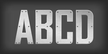 Metal letters clipart