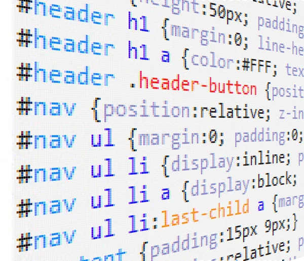 CSS и HTML-код — стоковый вектор