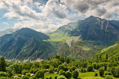 Pyrenees mountain views from Taull, Catalonia, Spain clipart