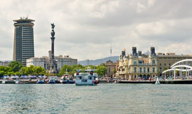 Port Vell at Barcelona Coastline clipart