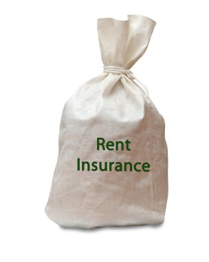 Bag with rent insurance clipart