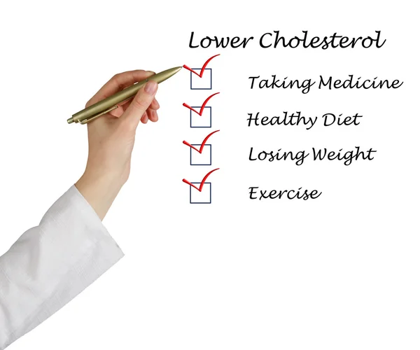 Lijst aan lagere cholesterol — Stockfoto