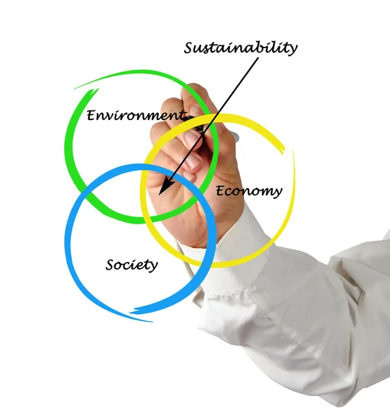 持続可能性の図のプレゼンテーション — ストック写真