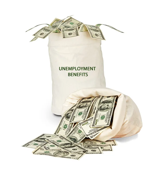 Bag with unemployment insurance — Stock Photo, Image
