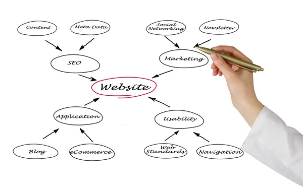 Diagram of website — Stock Photo, Image