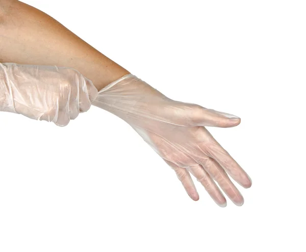 Manos en guantes — Foto de Stock