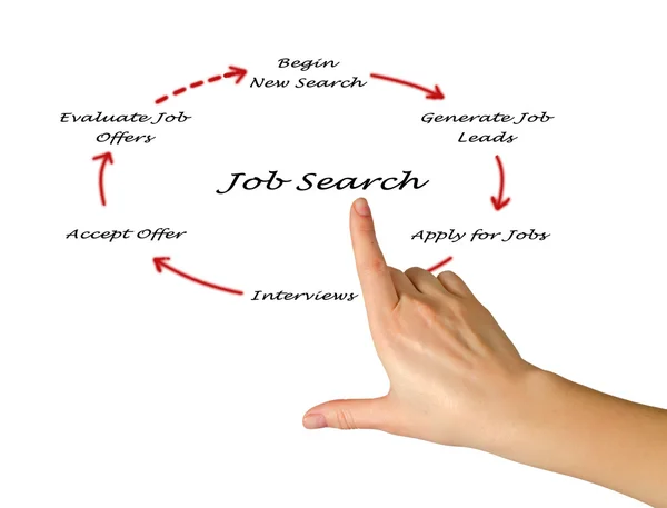 Diagram of job search — Stock Photo, Image