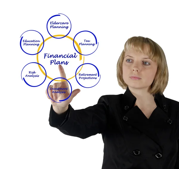 Diagram of financial plan — Stock Photo, Image