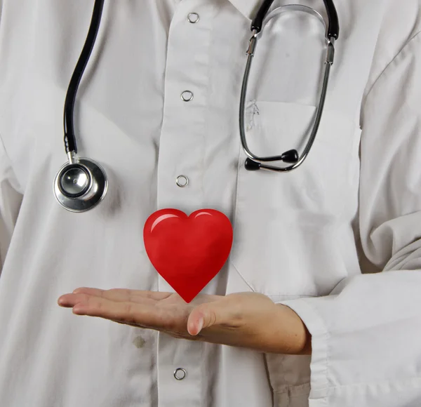 Doctor with gift of love — Stock Photo, Image