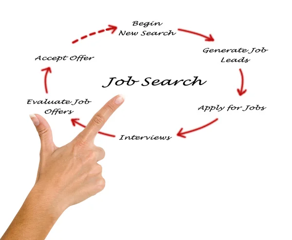 stock image Diagram of job search