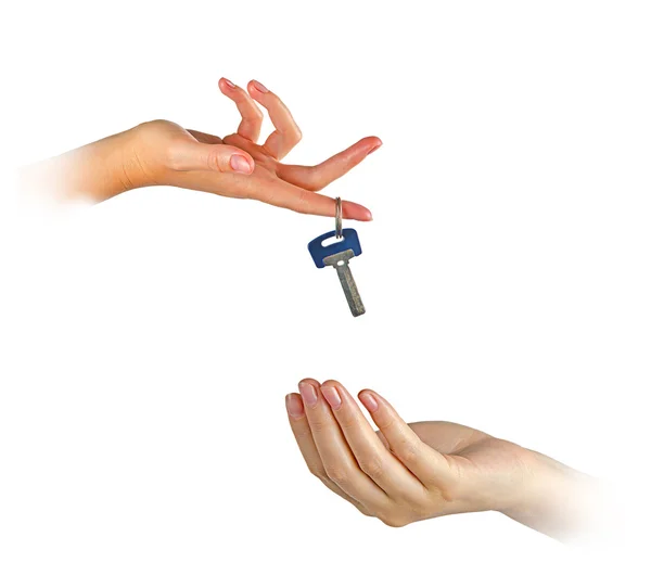 Mão com chave — Fotografia de Stock