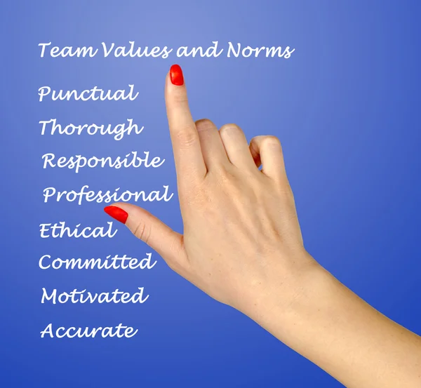 Takım değerler ve normlar — Stok fotoğraf