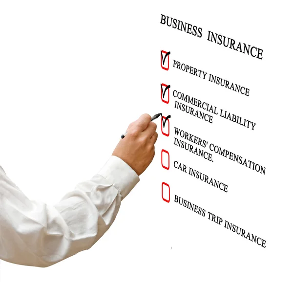 Checklista för företagsförsäkringar — Stockfoto