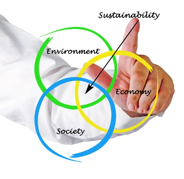 Presentación del diagrama de sostenibilidad — Foto de Stock