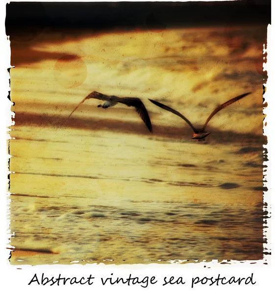 Винтажная морская открытка — стоковое фото