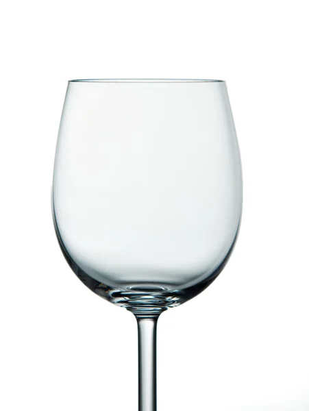 空水晶葡萄酒杯 — 图库照片