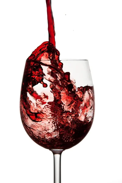 Red wine in crystal wine glass — Stock Photo, Image