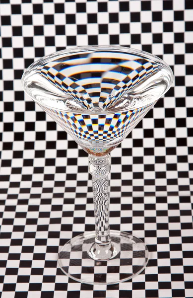 Martini sklo na papíře šek — Stock fotografie