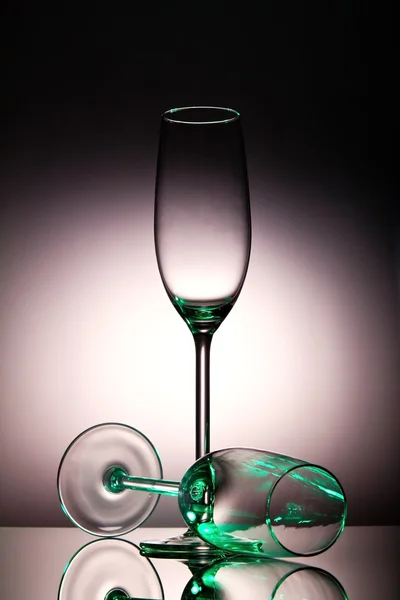 Två champaigne glas — Stockfoto
