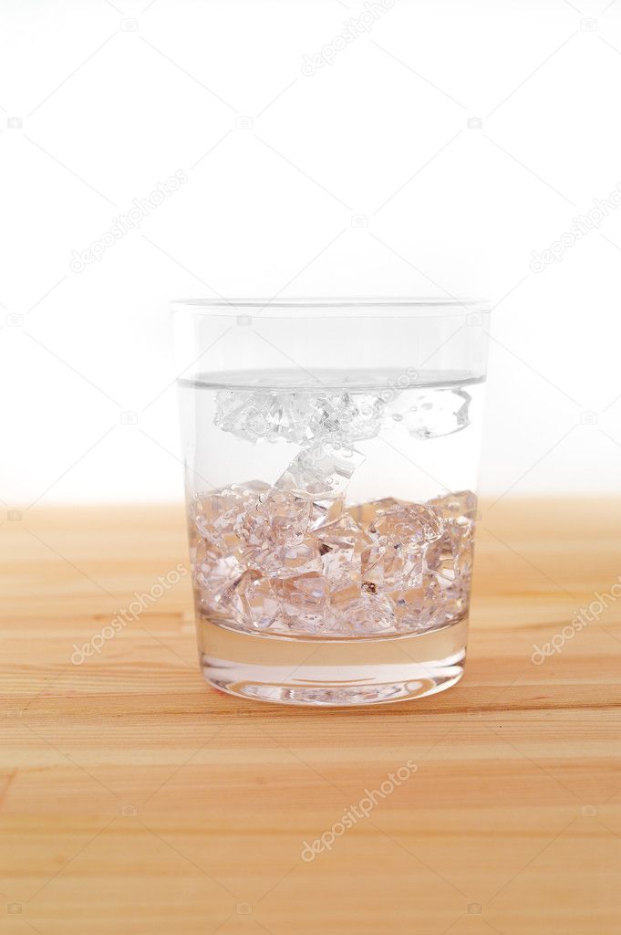 Glass of pure ice water