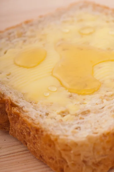 stock image Bread butter and honey